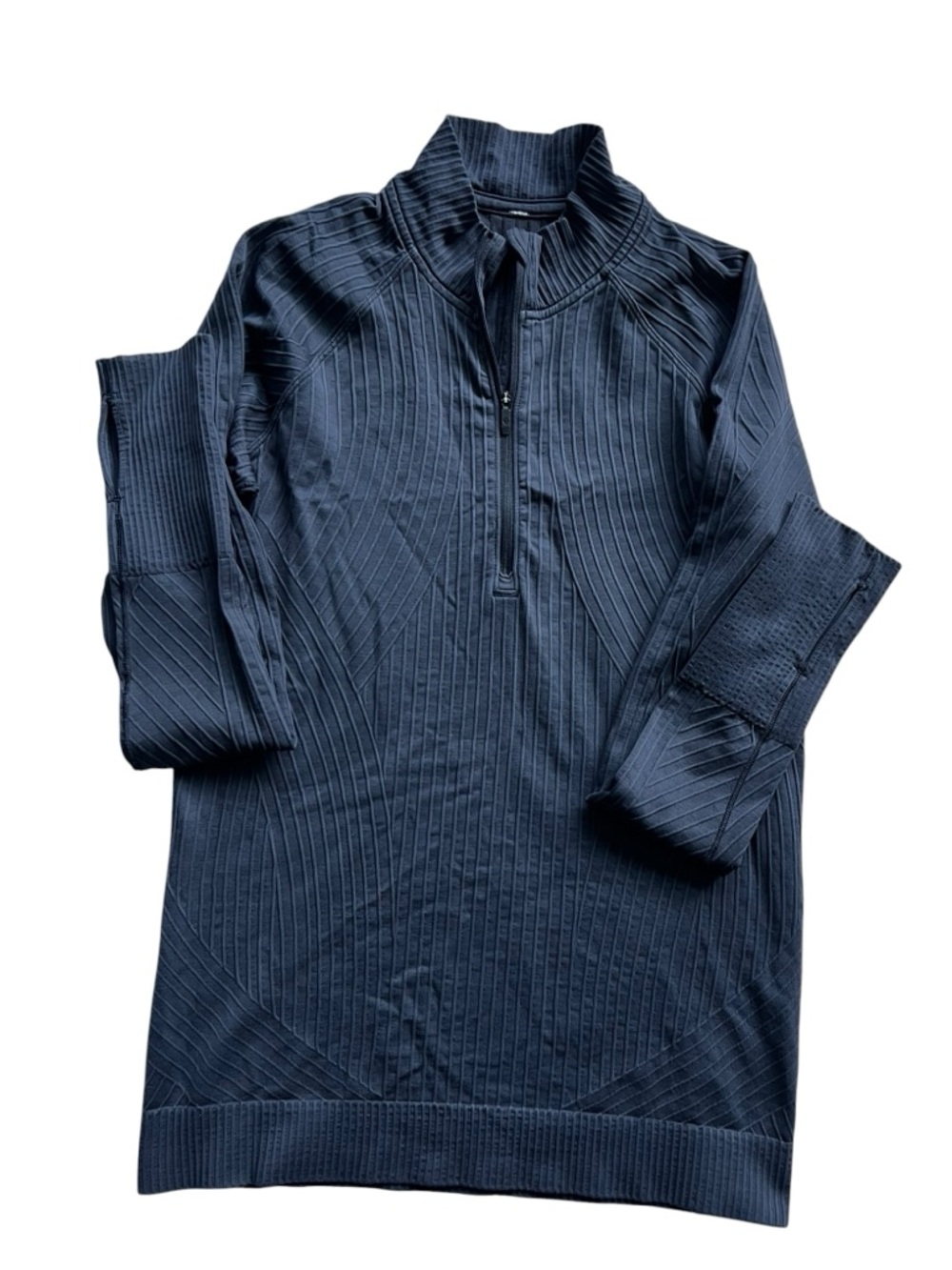 Lululemon Rest Less 1/2 Zip Dark Gray Charcoal Size 8